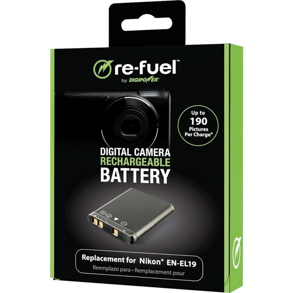 Digipower Re-Fuel Rechargeable Lithium-Ion Replacement Battery for Nikon EN-EL19 - Picture 2 of 2